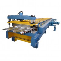 Floor metal decking cold roll forming making machine